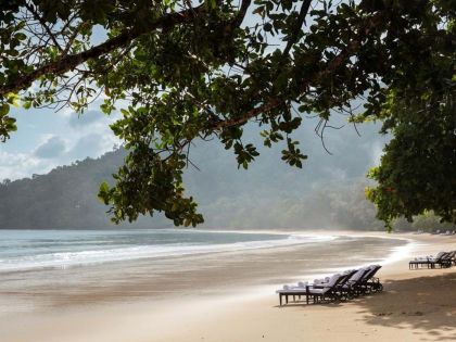 Sandstrand på Langkawi nær The Datai