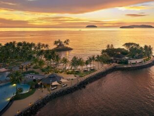 Solnedgang ved Shangri-La's Tanjung Aru Resort