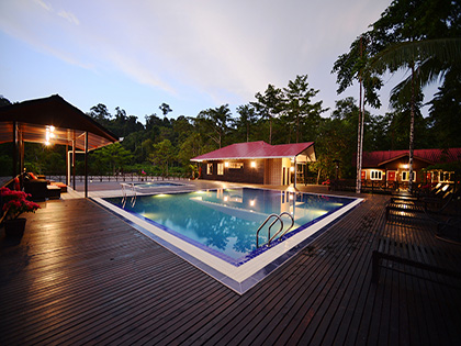 Swimming Pool Kinabatangan Riverside Lodge