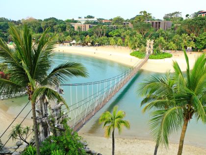 Strand ved Sentosa Island, Singapore