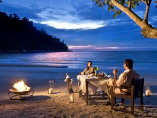 Privat middag på stranden, Pangkor Laut Resort