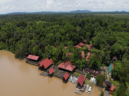 Abai Jungle Lodge ved flodbreden