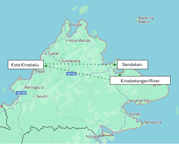 Sandakan - Kinabatangan Floden - Kota Kinabalu