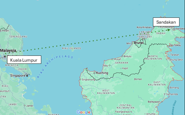 Kuala Lumpur til Sandakan