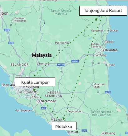 Kuala Lumpur - Tanjong Jara Resort - Melakkka