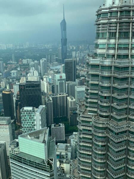 Udsigt fra Petronas Twin Tårne i Kuala Lumpur