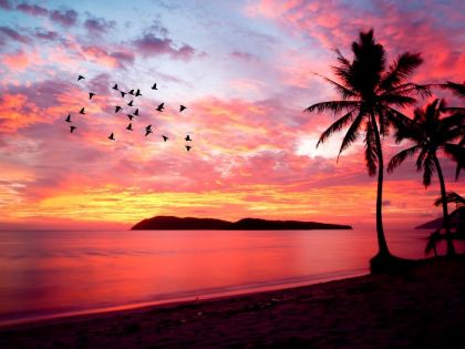 Solnedgang på Lankawai