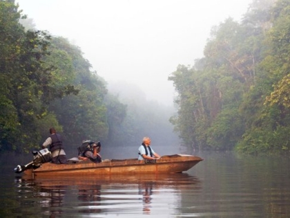 Sir David Attenborough på en Kinabatangan River Cruise i Sabah, malaysiske Borneo